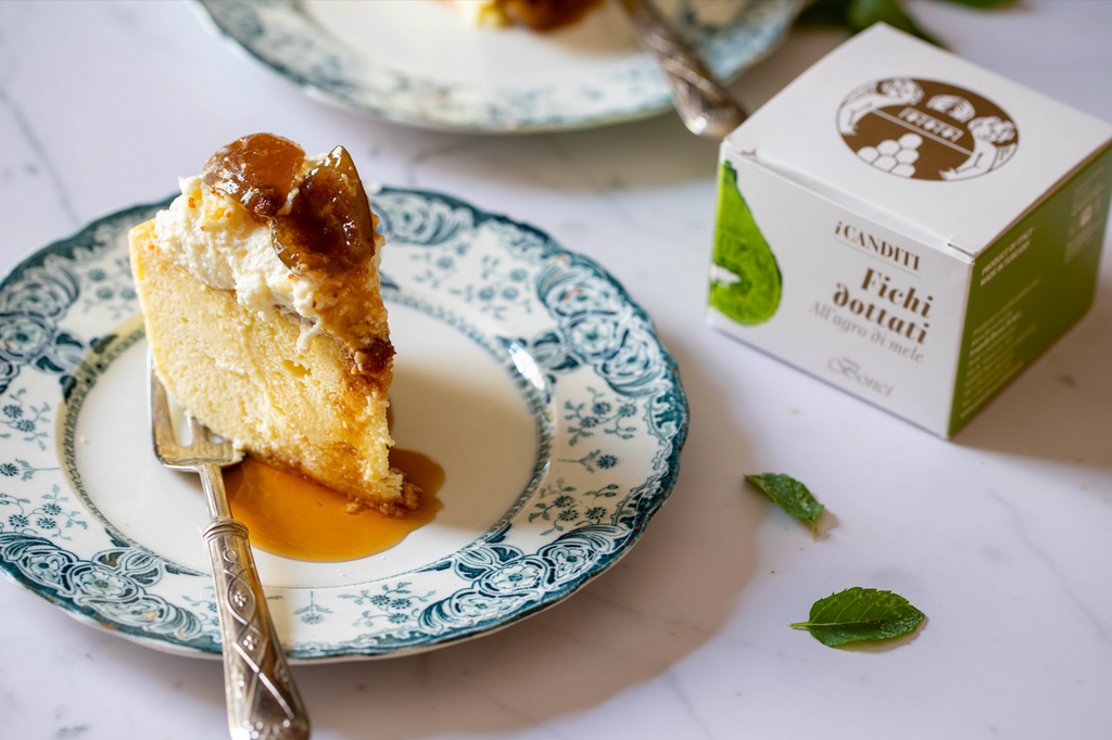 Torta soffiata con ricotta chantilly e Fichi Dottati