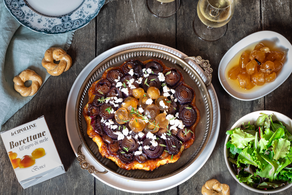 Tarte Tatin con Cipolline Borettane all’agro di mele: la novità della Pasticceria Bonci!